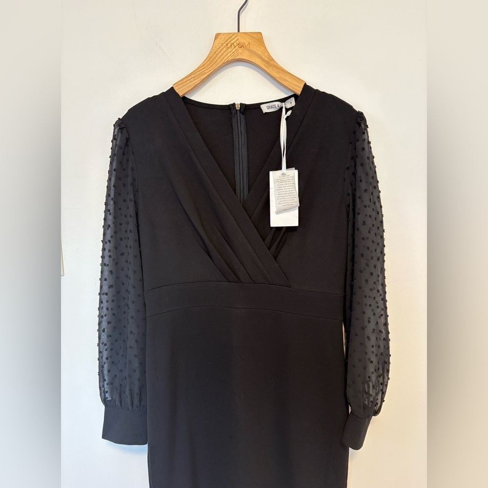 GRACE KARIN Pencil Dress, Long Sleeve Wrap V Neck Bodycon NWT , sz : medium - Picture 8 of 14